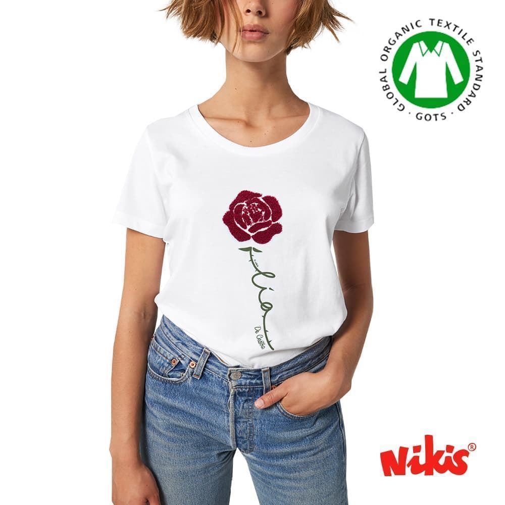 Camiseta moza Nikis Rosa Rosalía - Imaxe 4
